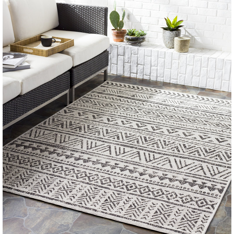 Foundry Select Karlee Black Indoor / Outdoor Area Rug & Reviews Wayfair